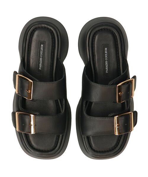 Bridget Birkin / ブリジットバーキン サンダル | 【PARADIS COULEUR】ダブルバックル厚底ミュールサンダル | 詳細5