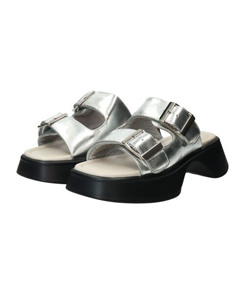 Bridget Birkin / ブリジットバーキン サンダル | 【PARADIS COULEUR】ダブルバックル厚底ミュールサンダル | 詳細15