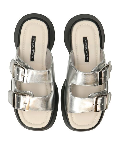 Bridget Birkin / ブリジットバーキン サンダル | 【PARADIS COULEUR】ダブルバックル厚底ミュールサンダル | 詳細19