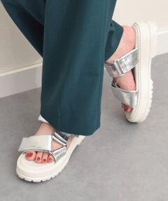 Bridget Birkin / ブリジットバーキン サンダル | 【PARADIS COULEUR】ワイドベルクロ厚底ミュールサンダル