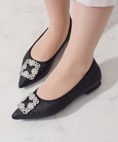 Bridget Birkin / ブリジットバーキン パンプス | 【Bridget Birkin】ビジューポインテッドトゥバレエシューズ