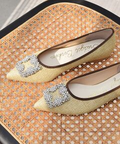 Bridget Birkin / ブリジットバーキン パンプス | 【Bridget Birkin】ビジューポインテッドトゥバレエシューズ