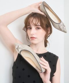 Bridget Birkin / ブリジットバーキン パンプス | 【Bridget Birkin】ビジューポインテッドトゥバレエシューズ