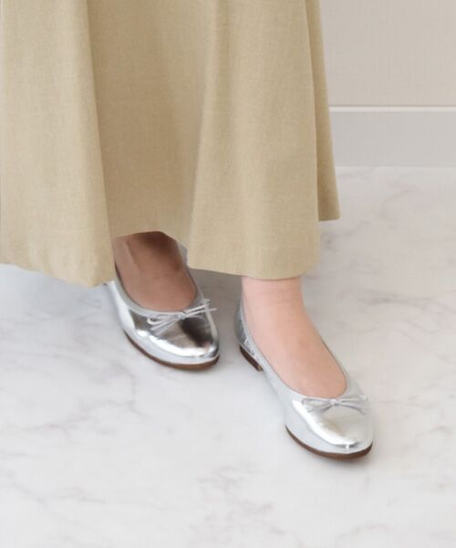 Bridget Birkin / ブリジットバーキン バレエシューズ | 【Bridget Birkin】ラウンドトゥバレエシューズ(シルバー)