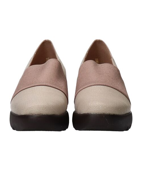 Bridget Birkin / ブリジットバーキン レインシューズ | 【Bridget Birkin】甲ゴムヒールアップレインパンプス(ベージュ雑材)