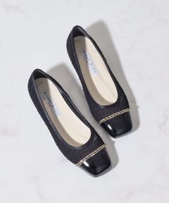 Bridget Birkin / ブリジットバーキン パンプス | 【BRIDGET BIRKIN WALK】チェーンアクセントスクエアパンプス