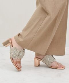 Bridget Birkin / ブリジットバーキン サンダル | 【Bridget Birkin】フラワーレースミュール