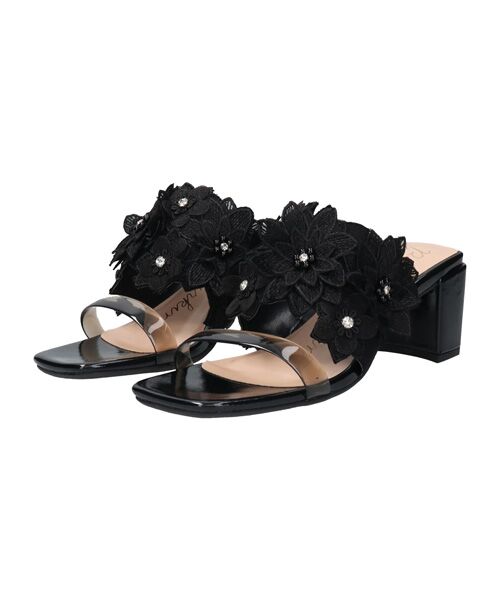 Bridget Birkin / ブリジットバーキン サンダル | 【Bridget Birkin】フラワーレースミュール | 詳細1