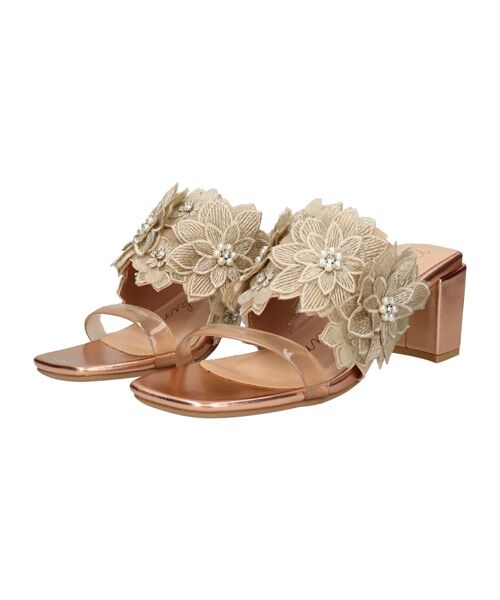 Bridget Birkin / ブリジットバーキン サンダル | 【Bridget Birkin】フラワーレースミュール | 詳細15