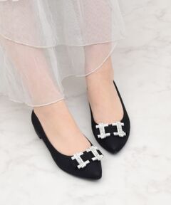 Bridget Birkin / ブリジットバーキン レインシューズ | 【Bridget Birkin】ビジューリボンバレエレインパンプス