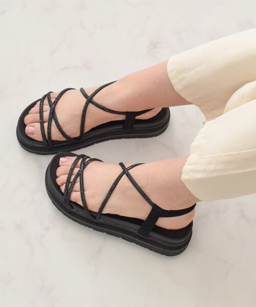 darich クリスタルビジューサンダル セール】クリスタルビジューサンダル（サンダル）｜Darich