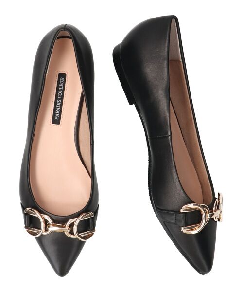 Bridget Birkin / ブリジットバーキン フラットシューズ | 【PARADIS COULEUR】ポインテッドトウメタルビットパンプス-(31017P) | 詳細7