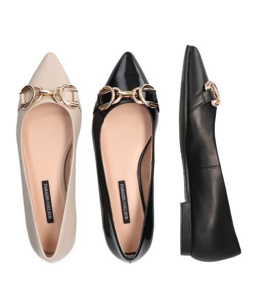 Bridget Birkin / ブリジットバーキン フラットシューズ | 【PARADIS COULEUR】ポインテッドトウメタルビットパンプス-(31017P) | 詳細8