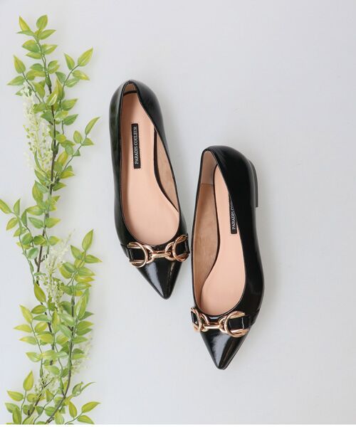Bridget Birkin / ブリジットバーキン フラットシューズ | 【PARADIS COULEUR】ポインテッドトウメタルビットパンプス-(31017P) | 詳細19