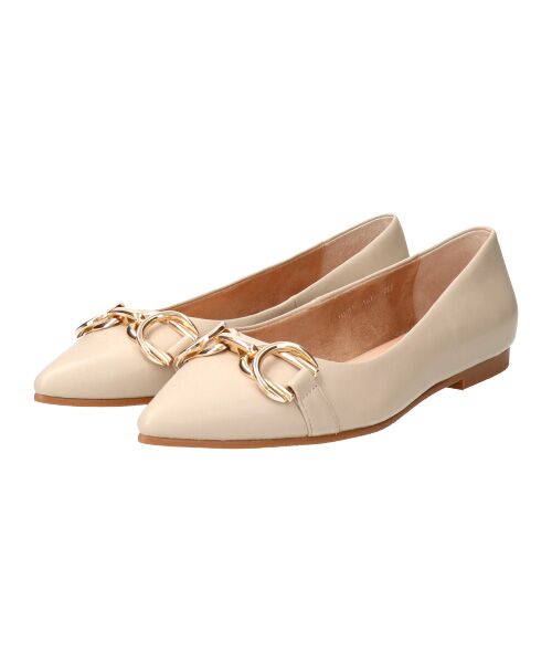 Bridget Birkin / ブリジットバーキン フラットシューズ | 【PARADIS COULEUR】ポインテッドトウメタルビットパンプス-(31017P) | 詳細21