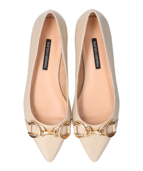 Bridget Birkin / ブリジットバーキン フラットシューズ | 【PARADIS COULEUR】ポインテッドトウメタルビットパンプス-(31017P) | 詳細25