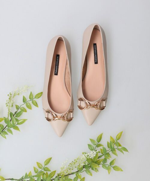 Bridget Birkin / ブリジットバーキン フラットシューズ | 【PARADIS COULEUR】ポインテッドトウメタルビットパンプス-(31017P) | 詳細30