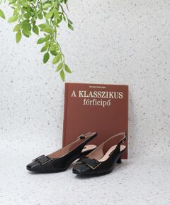 Bridget Birkin / ブリジットバーキン パンプス | 【PARADIS COULEUR】スクエアトウバックルバックバンドパンプス-(31302P)