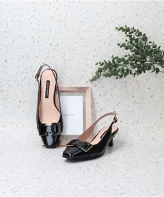 Bridget Birkin / ブリジットバーキン パンプス | 【PARADIS COULEUR】スクエアトウバックルバックバンドパンプス-(31302P)