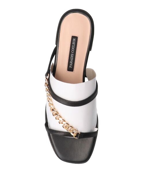 Bridget Birkin / ブリジットバーキン サンダル | 【PARADIS COULEUR】スクエアトウチェーンストラップサンダル-(32005P) | 詳細8