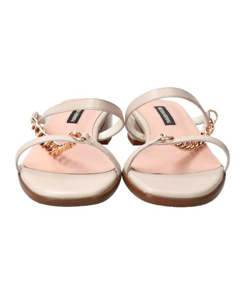 Bridget Birkin / ブリジットバーキン サンダル | 【PARADIS COULEUR】スクエアトウチェーンストラップサンダル-(32005P) | 詳細10