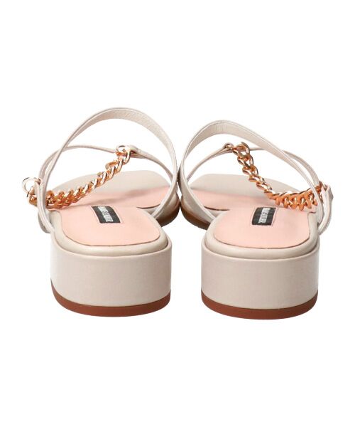 Bridget Birkin / ブリジットバーキン サンダル | 【PARADIS COULEUR】スクエアトウチェーンストラップサンダル-(32005P) | 詳細14