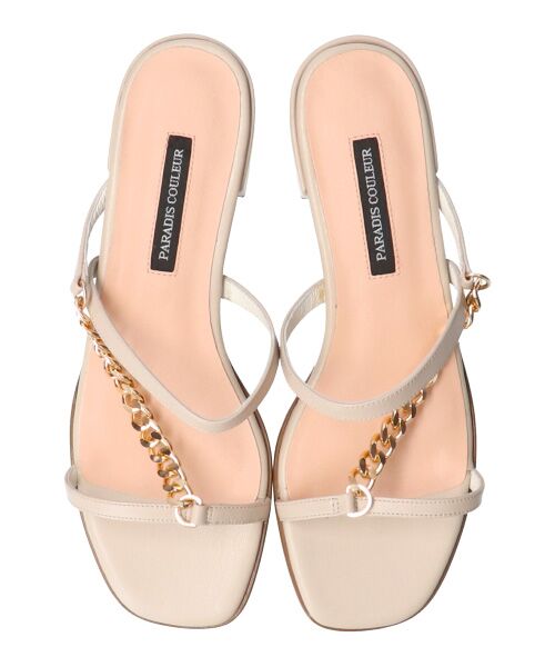 Bridget Birkin / ブリジットバーキン サンダル | 【PARADIS COULEUR】スクエアトウチェーンストラップサンダル-(32005P) | 詳細15