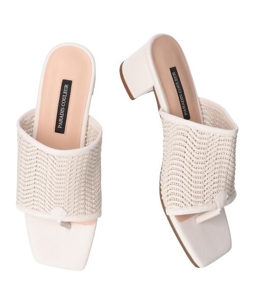 Bridget Birkin / ブリジットバーキン サンダル | 【PARADIS COULEUR】スクエアトウメッシュトングサンダル-(32006P) | 詳細16