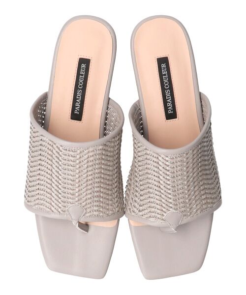 Bridget Birkin / ブリジットバーキン サンダル | 【PARADIS COULEUR】スクエアトウメッシュトングサンダル-(32006P) | 詳細22