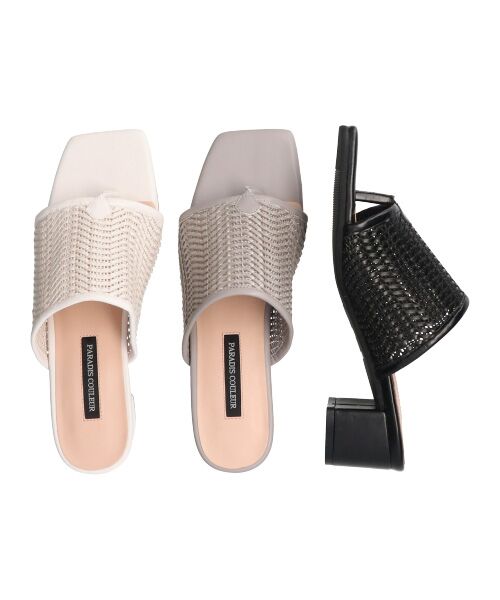 Bridget Birkin / ブリジットバーキン サンダル | 【PARADIS COULEUR】スクエアトウメッシュトングサンダル-(32006P) | 詳細24