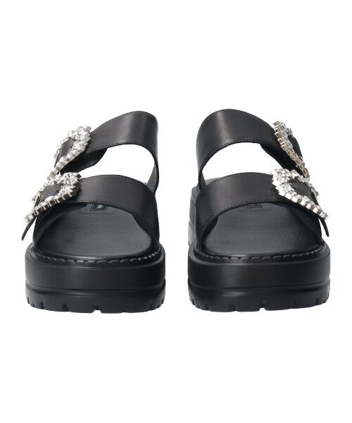 Bridget Birkin / ブリジットバーキン サンダル | 【PARADIS COULEUR】ビジューバックル厚底スライドサンダル-(32114P) | 詳細1