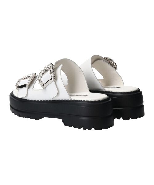 Bridget Birkin / ブリジットバーキン サンダル | 【PARADIS COULEUR】ビジューバックル厚底スライドサンダル-(32114P) | 詳細12