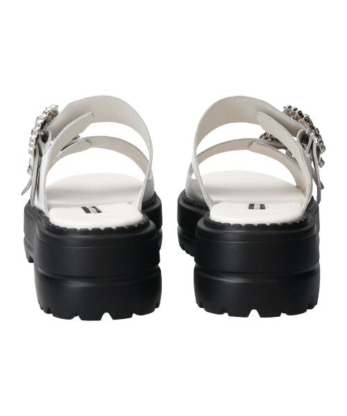 Bridget Birkin / ブリジットバーキン サンダル | 【PARADIS COULEUR】ビジューバックル厚底スライドサンダル-(32114P) | 詳細13