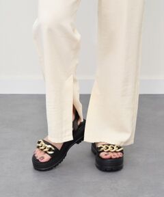 Bridget Birkin / ブリジットバーキン サンダル | 【PARADIS COULEUR】アンクルストラップ厚底チェーンサンダル-(32115P)