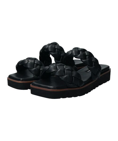 Bridget Birkin / ブリジットバーキン サンダル | 【PARADIS COULEUR】スクエアトウ編み込みベルトサンダル-(32145P) | 詳細2