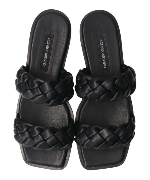 Bridget Birkin / ブリジットバーキン サンダル | 【PARADIS COULEUR】スクエアトウ編み込みベルトサンダル-(32145P) | 詳細6