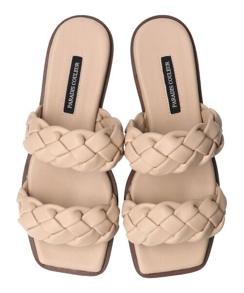 Bridget Birkin / ブリジットバーキン サンダル | 【PARADIS COULEUR】スクエアトウ編み込みベルトサンダル-(32145P) | 詳細14