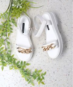 Bridget Birkin / ブリジットバーキン サンダル | 【PARADIS COULEUR】アンクルストラップ厚底チェーンサンダル-(32147P)