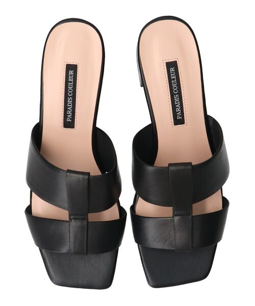 Bridget Birkin / ブリジットバーキン サンダル | 【PARADIS COULEUR】スクエアトウレザーミュールサンダル-(32300P) | 詳細6