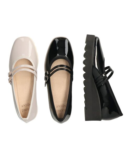 Bridget Birkin / ブリジットバーキン パンプス | 【Round About】厚底ダブルストラップパンプス-(41015D) | 詳細10