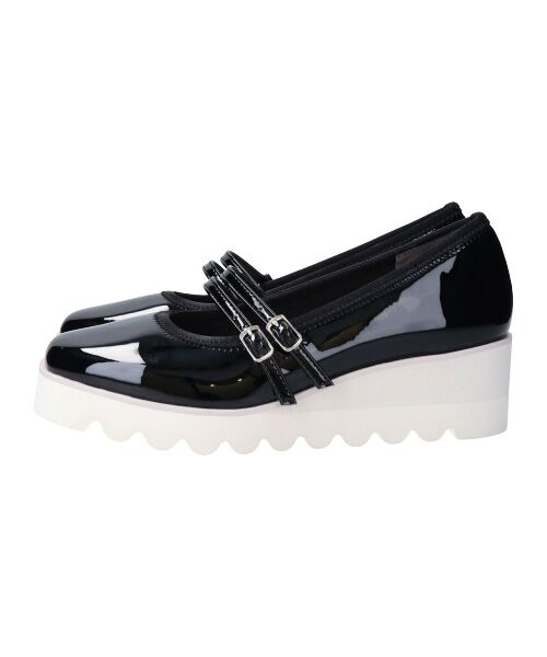 Bridget Birkin / ブリジットバーキン パンプス | 【Round About】厚底ダブルストラップパンプス-(41015D) | 詳細16