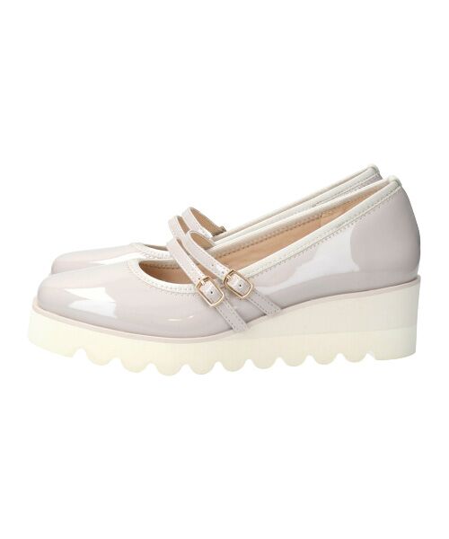 Bridget Birkin / ブリジットバーキン パンプス | 【Round About】厚底ダブルストラップパンプス-(41015D) | 詳細24