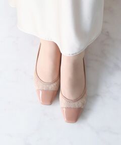 Bridget Birkin / ブリジットバーキン パンプス | 【Bridget Birkin】花柄レースコンビパンプス-(51022B)