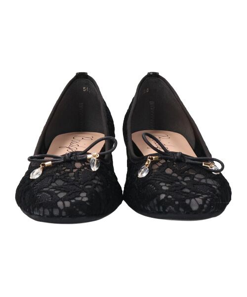 Bridget Birkin / ブリジットバーキン パンプス | 【Bridget Birkin】スクエアレースバレエパンプス-(51032B) | 詳細1