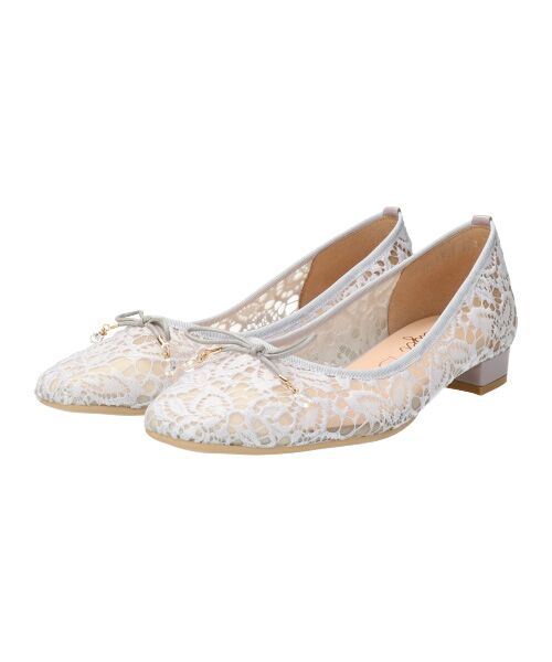 Bridget Birkin / ブリジットバーキン パンプス | 【Bridget Birkin】スクエアレースバレエパンプス-(51032B) | 詳細18