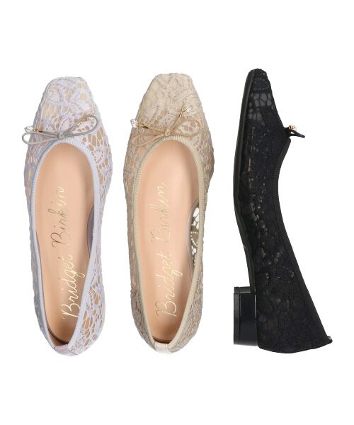 Bridget Birkin / ブリジットバーキン パンプス | 【Bridget Birkin】スクエアレースバレエパンプス-(51032B) | 詳細25