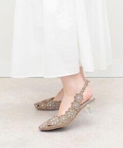 Bridget Birkin / ブリジットバーキン パンプス | 【Bridget Birkin】フラワーカットワークバックバンドパンプス-(51303B)