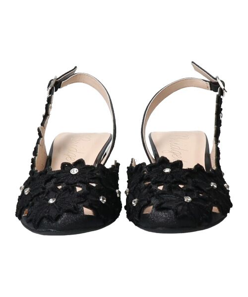 Bridget Birkin / ブリジットバーキン パンプス | 【Bridget Birkin】フラワーカットワークバックバンドパンプス-(51303B) | 詳細1