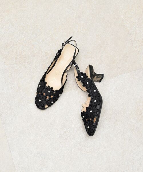 Bridget Birkin / ブリジットバーキン パンプス | 【Bridget Birkin】フラワーカットワークバックバンドパンプス-(51303B) | 詳細10