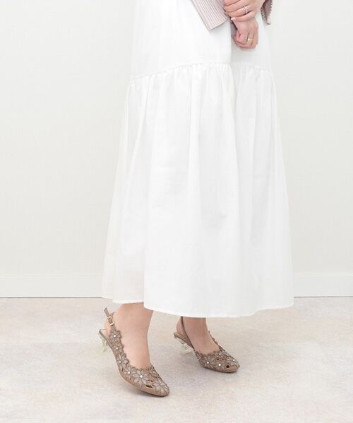 Bridget Birkin / ブリジットバーキン パンプス | 【Bridget Birkin】フラワーカットワークバックバンドパンプス-(51303B) | 詳細28